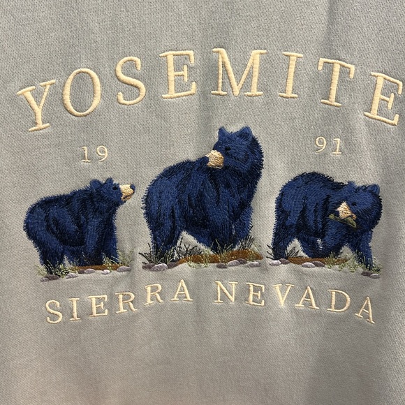 Brandi Melville Yosemite Sierra Nevada Seafoam Sweatshirt, John Galt Large - Picture 3 of 3